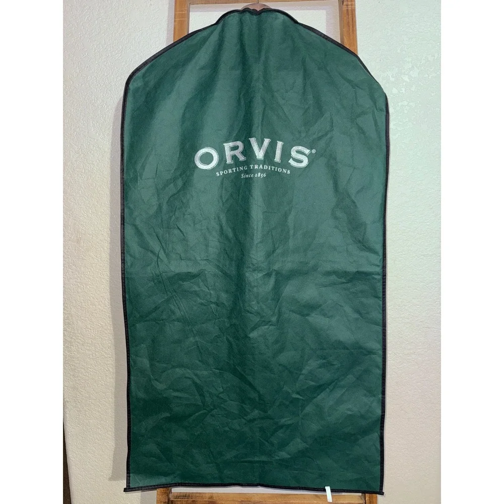 Orvis Sporting Traditions Green Garment Bag Suit Cover Travel Storage Case Logo